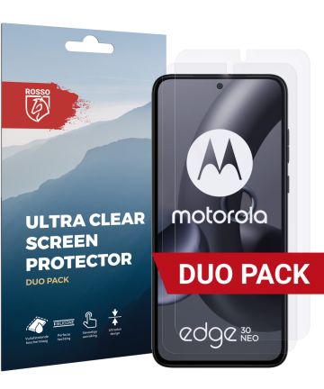 Rosso Motorola Edge 30 Neo Ultra Clear Screen Protector Duo Pack Screen Protectors