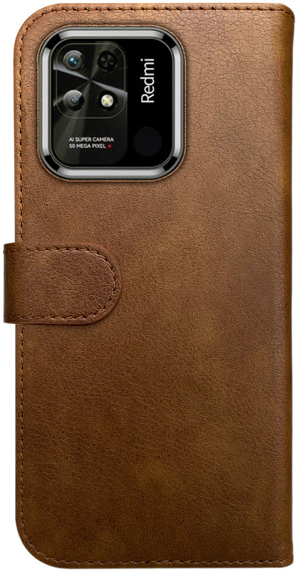 Rosso Element Redmi 10C Hoesje Book Cover Wallet Bruin afbeelding 2
