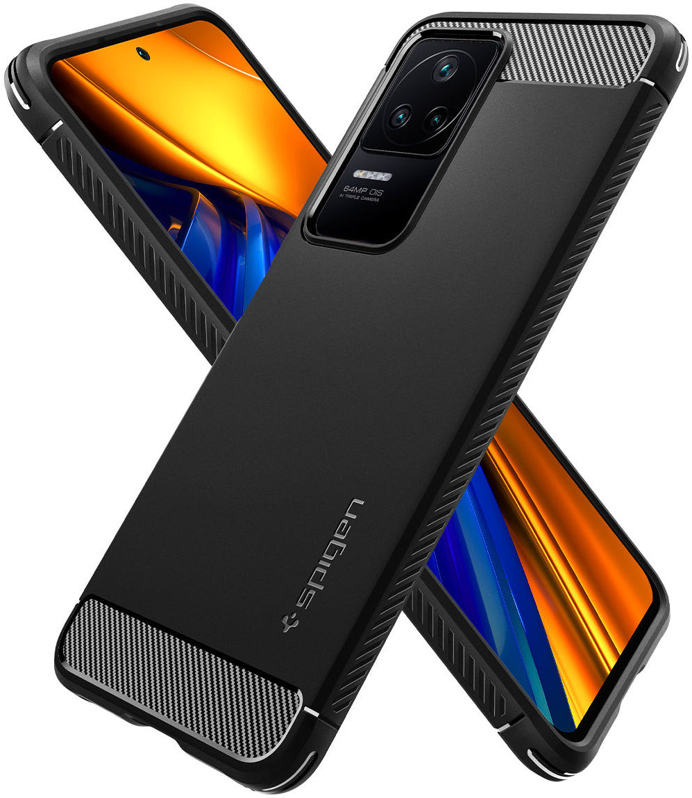 Spigen Rugged Armor Xiaomi Poco F4 Hoesje Back Cover Zwart afbeelding 3