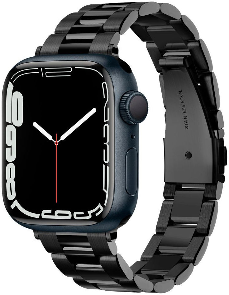 Spigen Modern Fit Apple Watch Bandje - 1-10/SE - 42/41/40/38MM - RVS - Zwart afbeelding 1