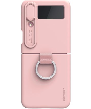 Nillkin CamShield Samsung Galaxy Z Flip 4 Hoesje Camera Slider Roze Hoesjes