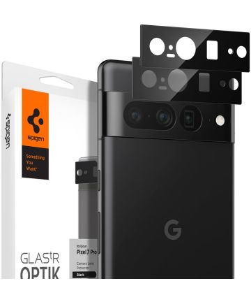 Spigen Optik Google Pixel 7 Pro Camera Lens Protector (2-Pack) Zwart Screen Protectors