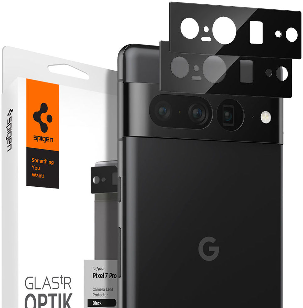 Spigen Optik Google Pixel 7 Pro Camera Lens Protector (2-Pack) Zwart afbeelding 1