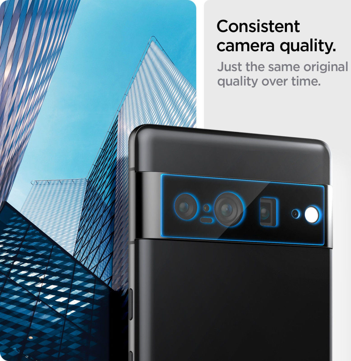 Spigen Optik Google Pixel 7 Pro Camera Lens Protector (2-Pack) Zwart afbeelding 9