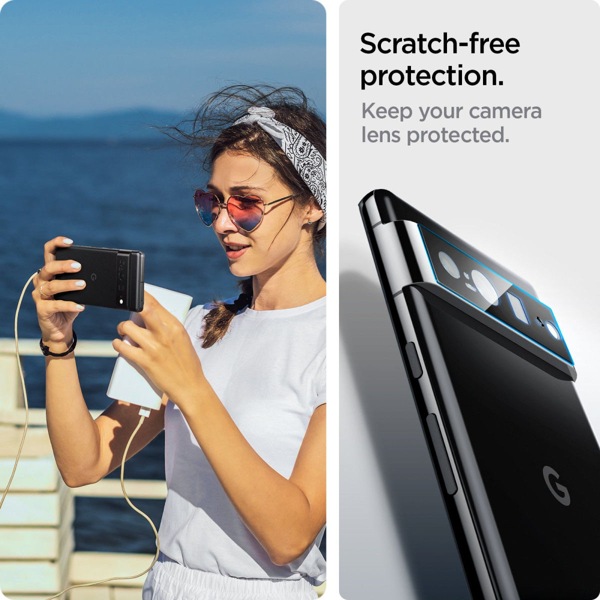 Spigen Optik Google Pixel 7 Pro Camera Lens Protector (2-Pack) Zwart afbeelding 8