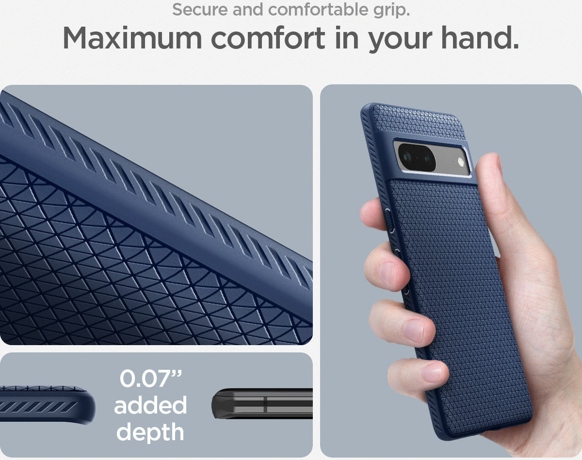 Spigen Liquid Air Google Pixel 7 Hoesje Back Cover Blauw afbeelding 4