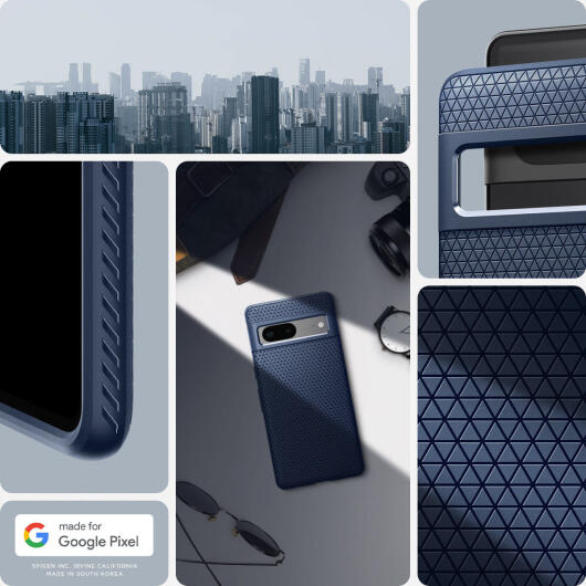 Spigen Liquid Air Google Pixel 7 Hoesje Back Cover Blauw afbeelding 7