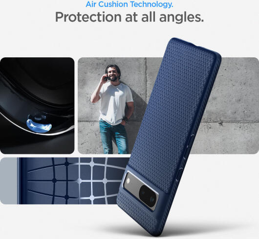 Spigen Liquid Air Google Pixel 7 Hoesje Back Cover Blauw afbeelding 5