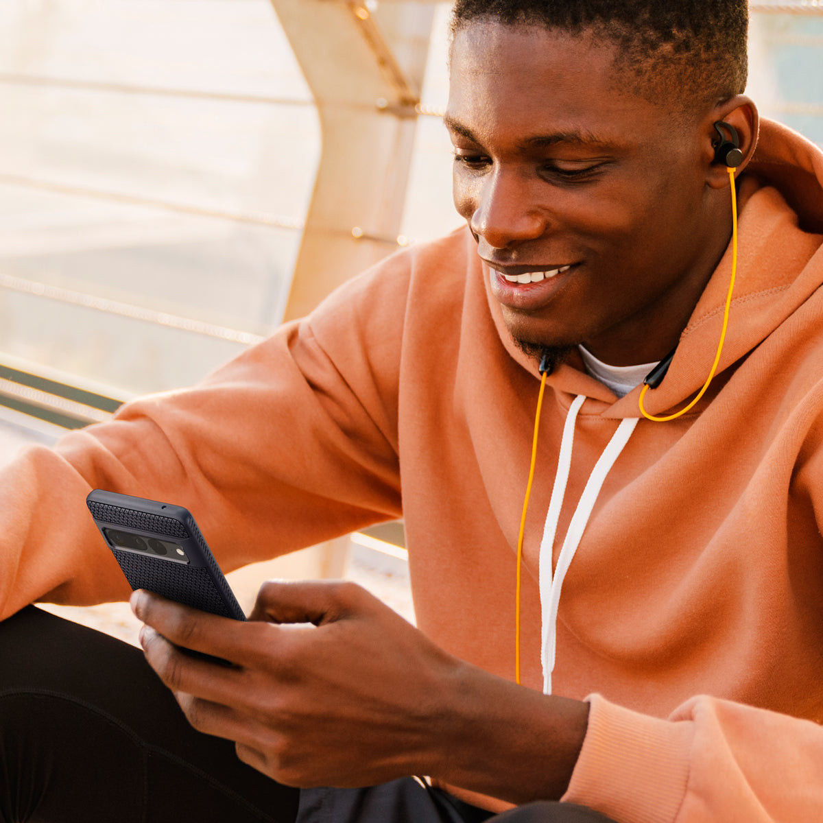 Spigen Liquid Air Google Pixel 7 Pro Hoesje Back Cover Blauw GSMpunt.nl