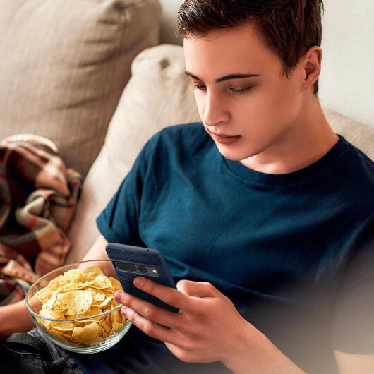 Spigen Liquid Air Google Pixel 7 Pro Hoesje Back Cover Blauw afbeelding 20