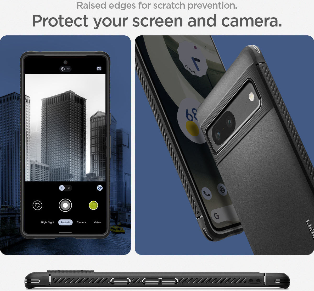 Spigen Rugged Armor Google Pixel 7 Hoesje Back Cover Zwart afbeelding 16