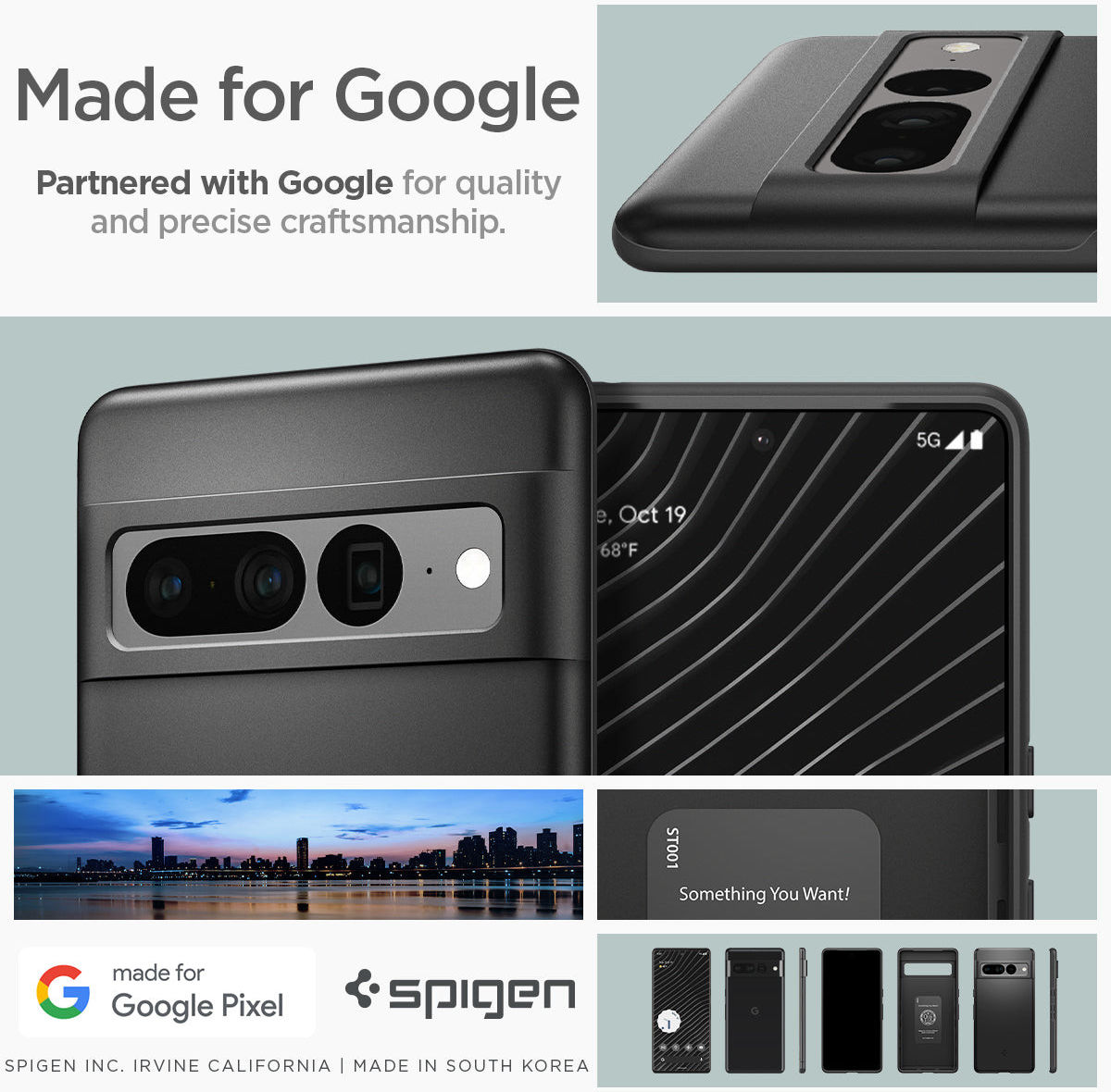 Spigen Thin Fit Google Pixel 7 Pro Hoesje Back Cover Zwart afbeelding 11