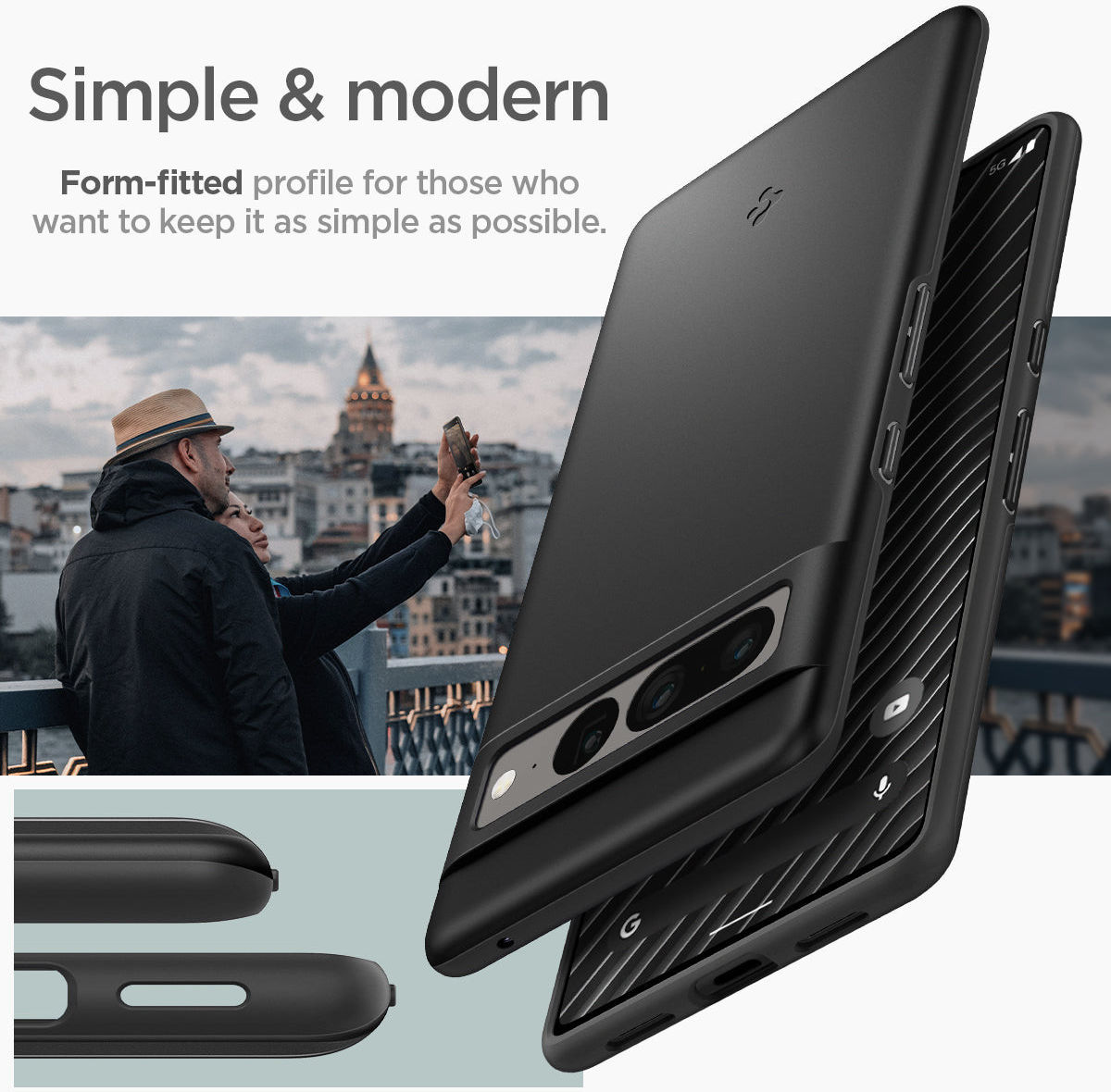 Spigen Thin Fit Google Pixel 7 Pro Hoesje Back Cover Zwart afbeelding 13