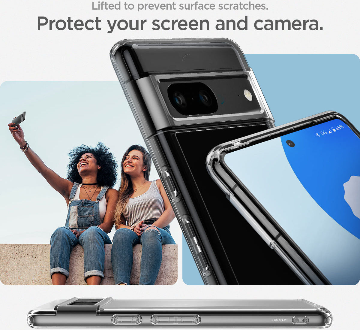 Spigen Ultra Hybrid Google Pixel 7 Hoesje Back Cover Transparant afbeelding 15