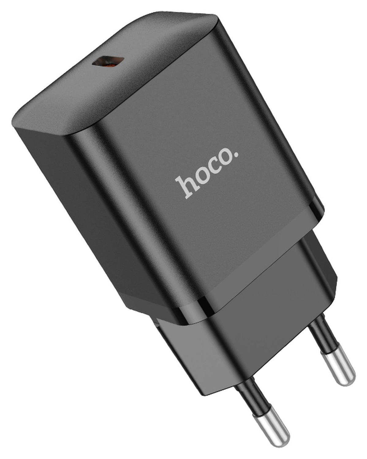 Hoco 20W USB-C Oplader Fast Charge Adapter + USB-C Kabel 1M Zwart afbeelding 4
