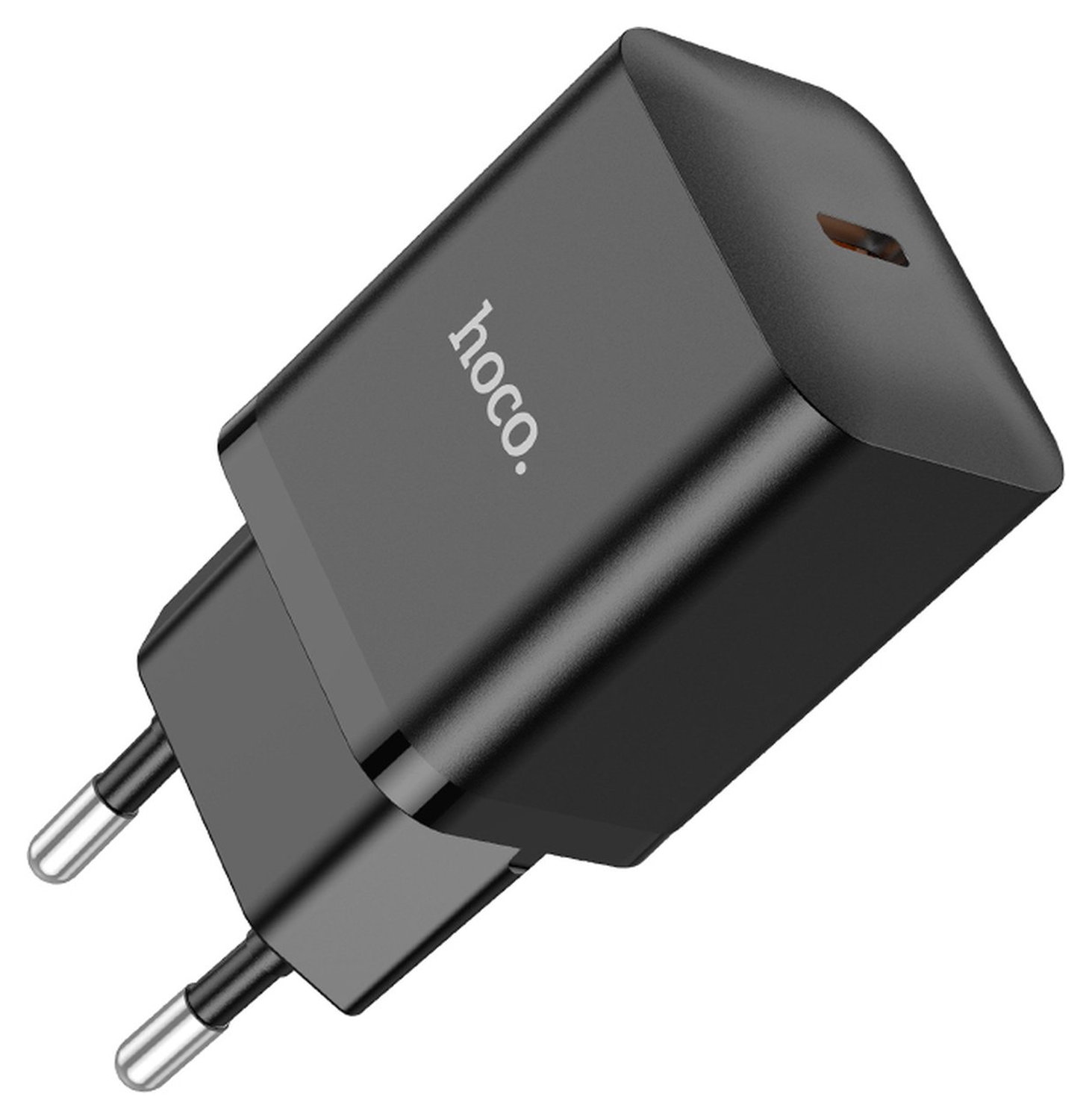 Hoco 20W USB-C Oplader Fast Charge Adapter + USB-C Kabel 1M Zwart afbeelding 5