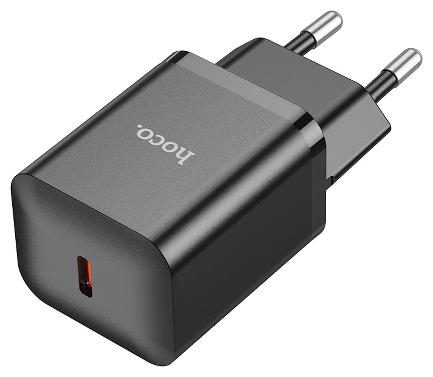 Hoco 20W USB-C Oplader Fast Charge Adapter + USB-C Kabel 1M Zwart afbeelding 6