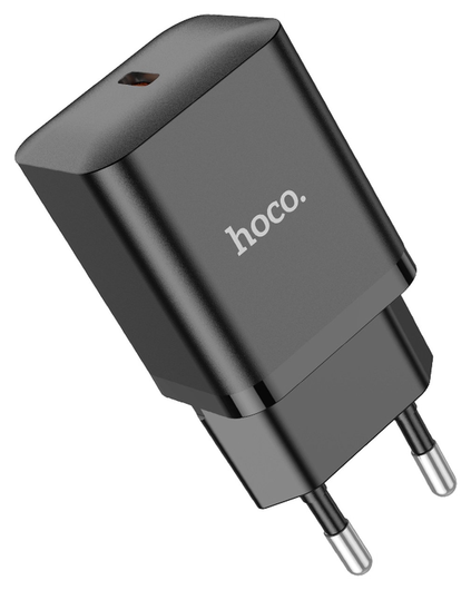 Hoco 20W USB-C Oplader Fast Charge Adapter + USB-C Kabel 1M Zwart afbeelding 4