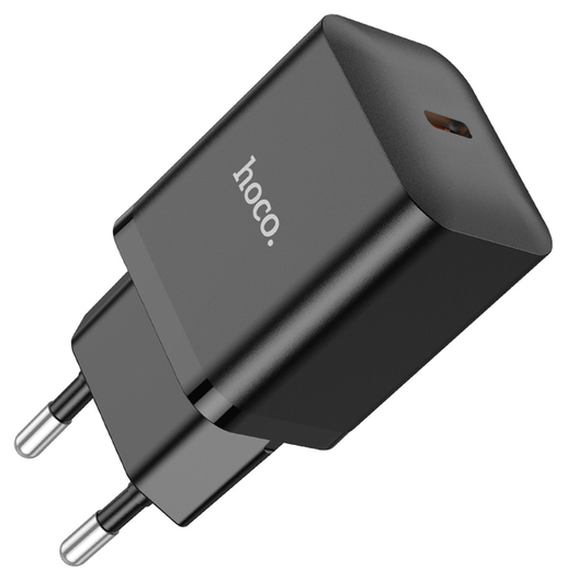Hoco 20W USB-C Oplader Fast Charge Adapter + USB-C Kabel 1M Zwart afbeelding 5