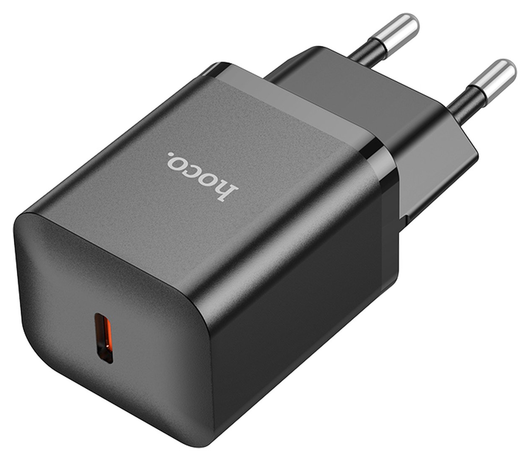 Hoco 20W USB-C Oplader Fast Charge Adapter + USB-C Kabel 1M Zwart afbeelding 6