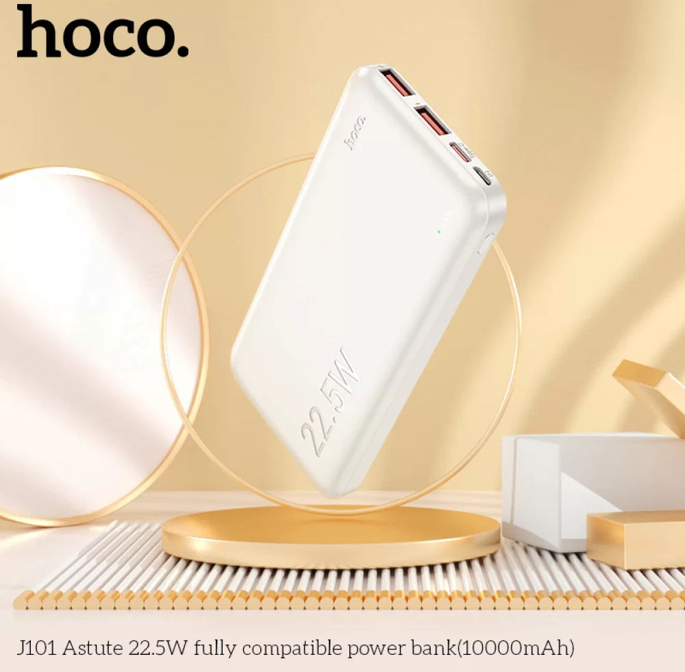 Hoco Powerbank 10.000 mAh Power Delivery en Quick Charge 22.5W Zwart afbeelding 4