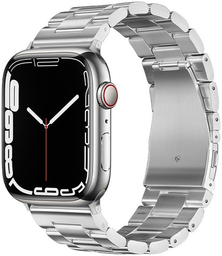 Hoco - Apple Watch 1-9/SE/Ultra Bandje - 49MM/45MM/44M/42MM - RVS - Zilver afbeelding 1