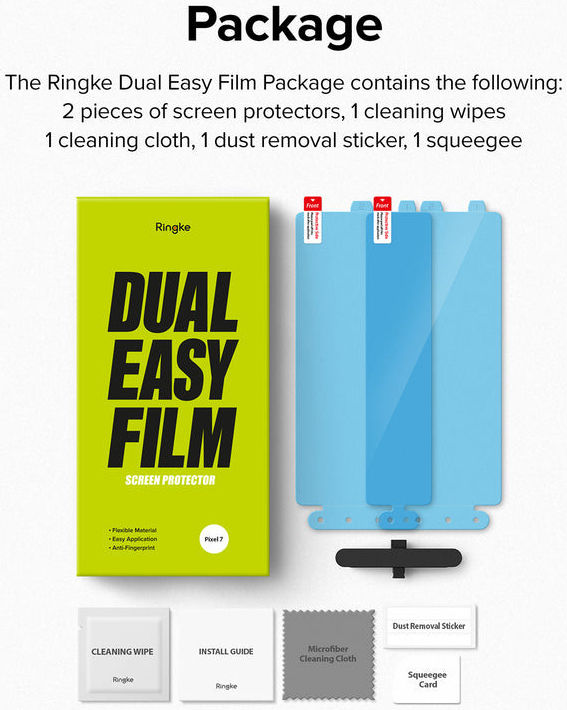 Ringke Dual Easy Film Google Pixel 7 Screen Protector 2-Pack afbeelding 12