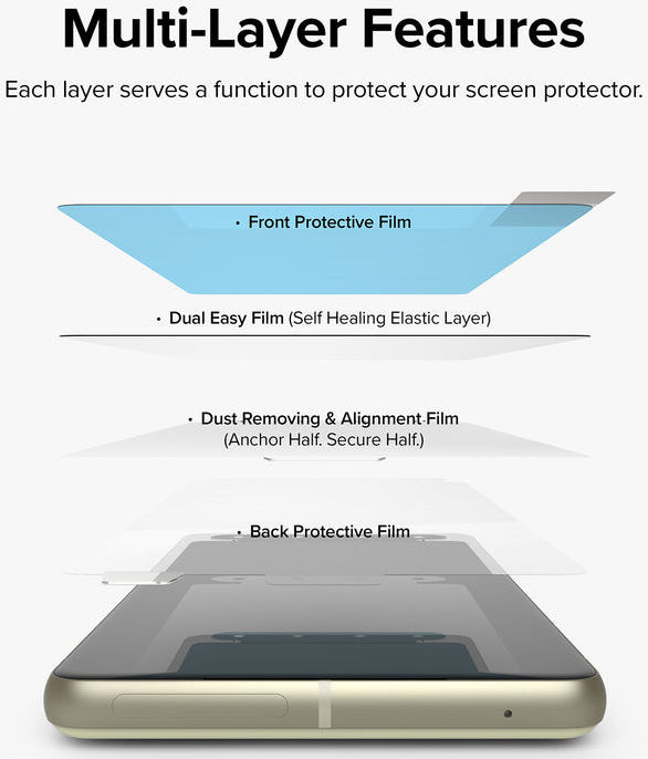 Ringke Dual Easy Film Google Pixel 7 Screen Protector 2-Pack afbeelding 6
