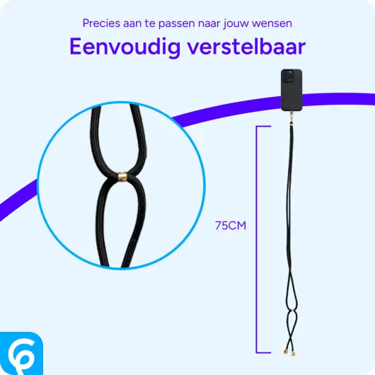 Universeel Telefoon Koord - Verstelbare Smartphone Ketting Roze Goud afbeelding 6
