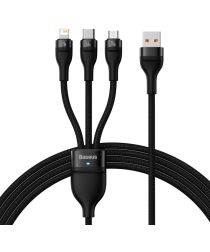 Baseus Flash Serie 3-in-1 USB naar Lightning/USB-C/MicroUSB Kabel 1.2M