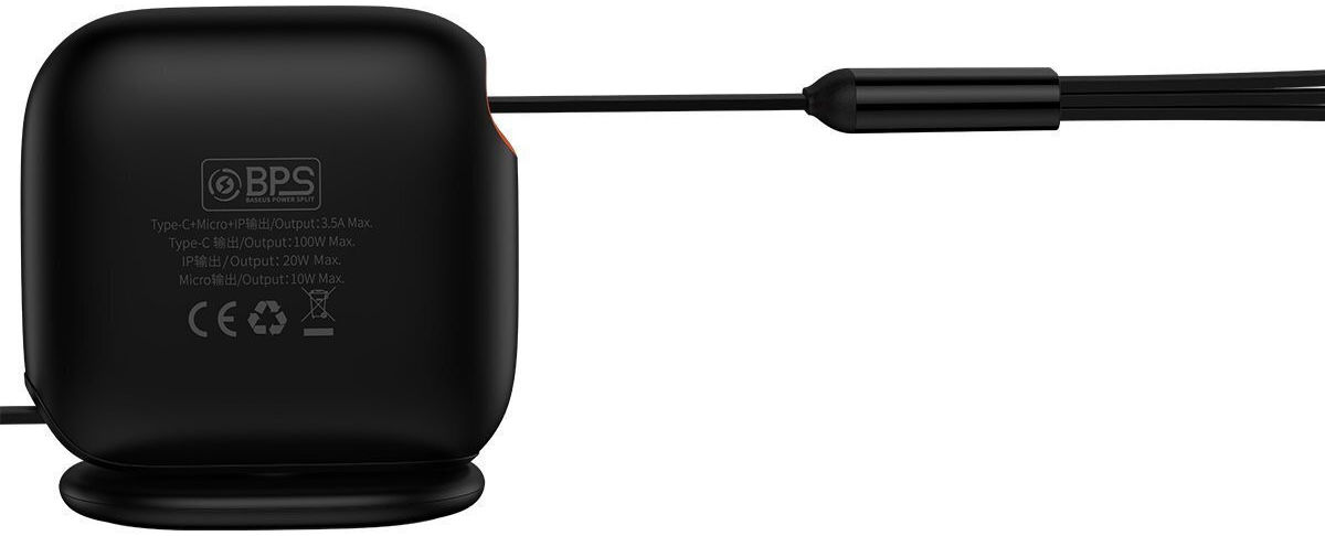 Baseus USB-C naar Lightning/USB-C/Micro USB Kabel 100W PD 1.7M zwart afbeelding 11