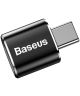 Baseus Mini USB-C naar USB-A Adapter Converter 2.4A Zwart