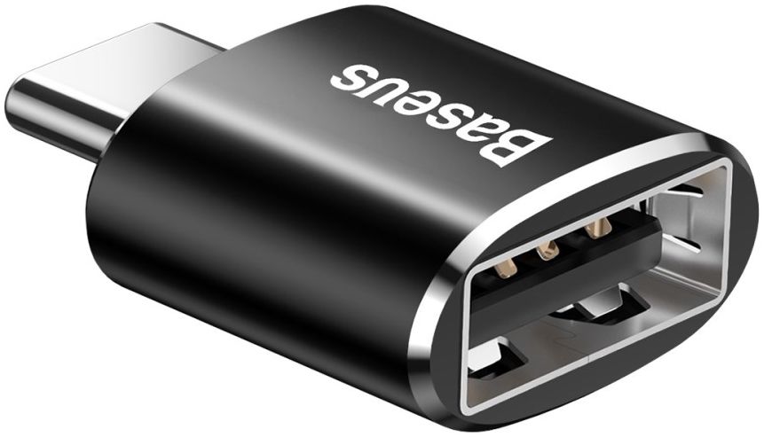 Baseus Mini USB-C naar USB-A Adapter Converter 2.4A Zwart afbeelding 13