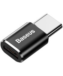 Baseus Universele USB-C naar MicroUSB Adapter Converter Zwart