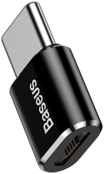 Baseus Mini USB-C naar Micro USB Adapter Converter 2.4A Zwart afbeelding 9