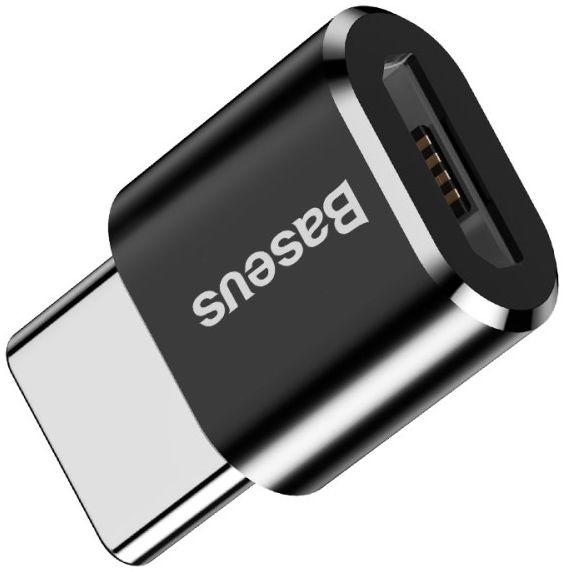 Baseus Mini USB-C naar Micro USB Adapter Converter 2.4A Zwart afbeelding 8