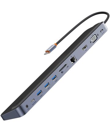 Baseus USB-C Hub naar 3x USB 3.0/USB-C PD/RJ45/VGA/TF/SD.3.5MM Kabels