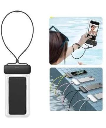 Baseus Waterdicht Telefoonhoesje voor Smartphones tot 7.2 Inch Zwart Hoesjes
