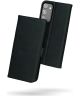 Rosso Deluxe Samsung Galaxy S23 Plus Hoesje Echt Leer Book Case Zwart