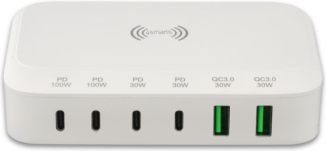 4smarts 7in1 GaN Oplaadstation 100W Snellader met QI Opladen Wit afbeelding 3