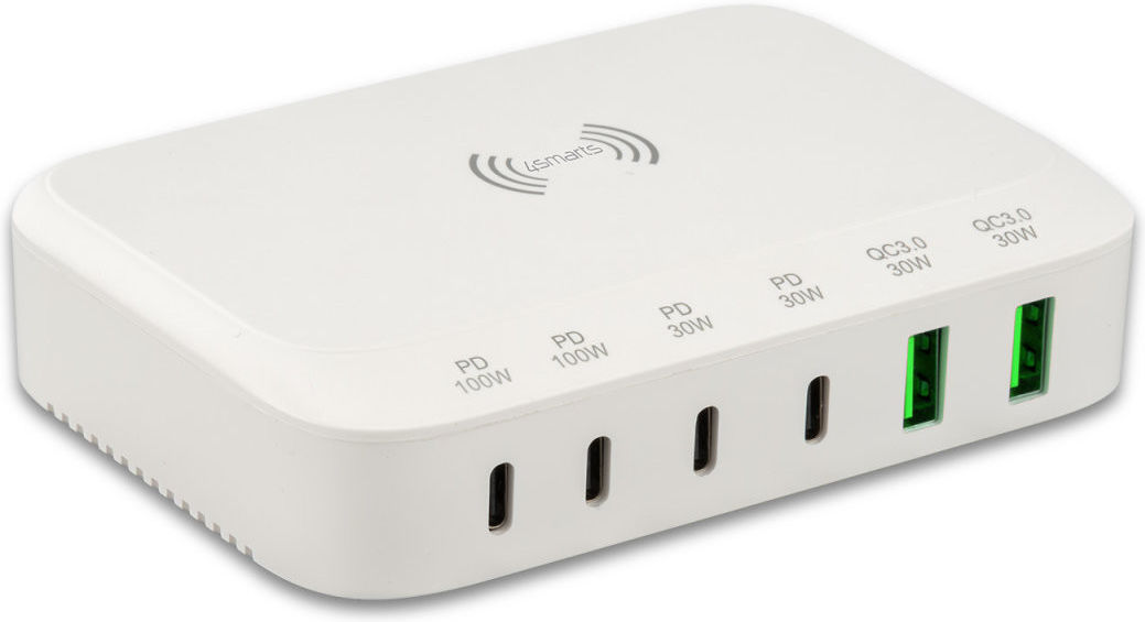 4smarts 7in1 GaN Oplaadstation 100W Snellader met QI Opladen Wit afbeelding 4