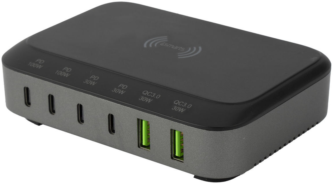4smarts 7in1 GaN Oplaadstation 100W Snellader met QI Opladen Zwart afbeelding 9