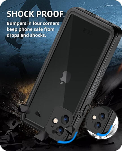 SBG Apple iPhone 11 Waterdicht Hoesje Schokbestendig Transparant/Zwart afbeelding 7