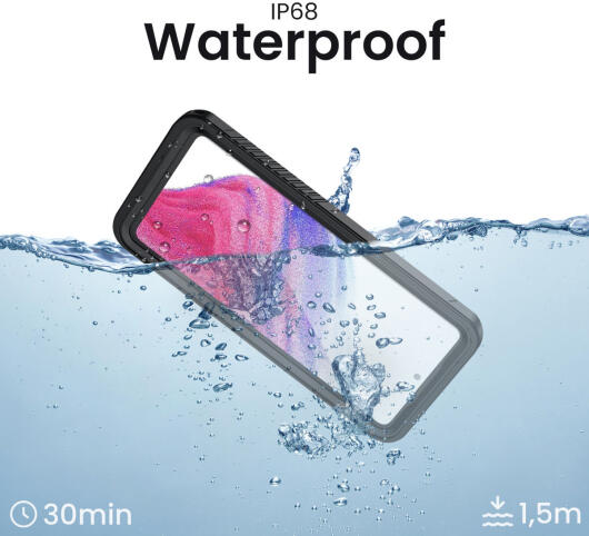 SBG Samsung Galaxy A53 Waterdicht Hoesje Schokbestendig Zwart afbeelding 2