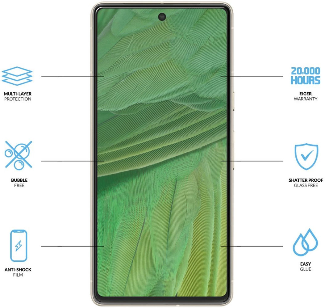 Eiger Google Pixel 7 Display Folie Screen Protector (2-Pack) afbeelding 3