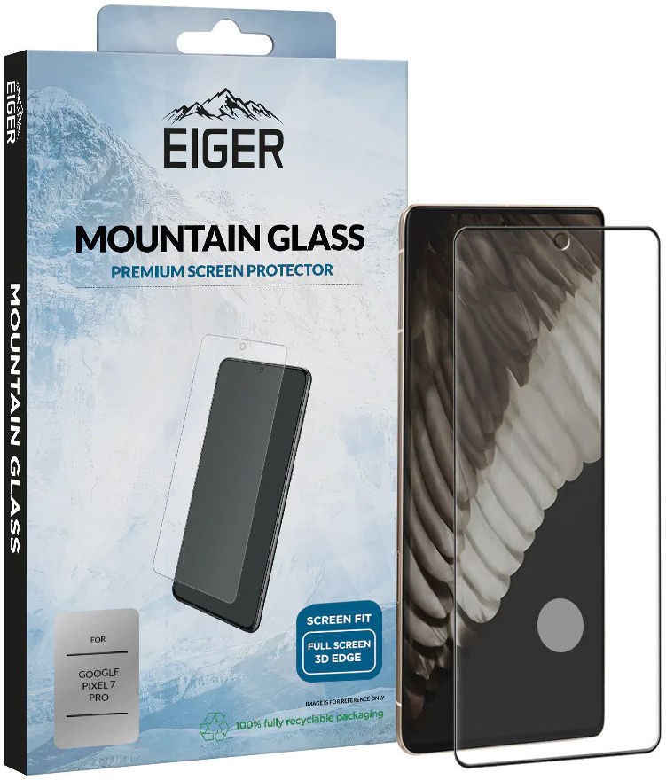 Eiger Google Pixel 7 Pro Tempered Glass Case Friendly Gebogen afbeelding 1
