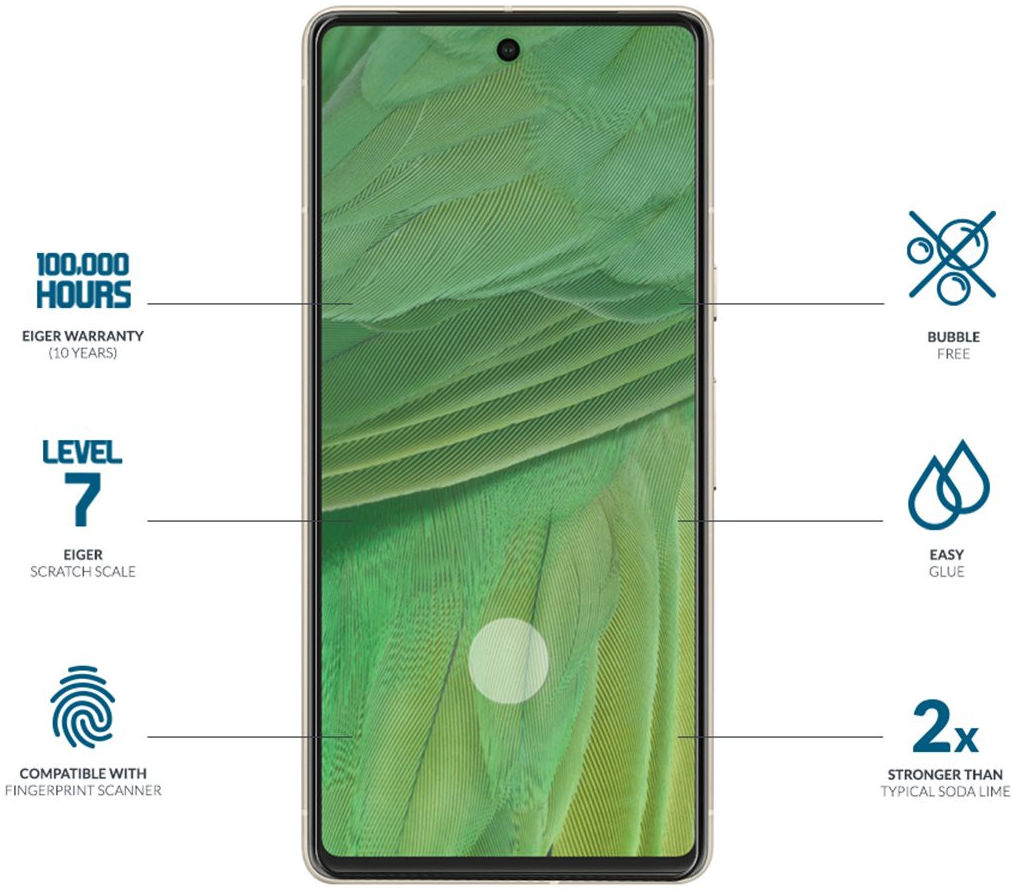 Eiger Google Pixel 7 Tempered Glass 3D Fingerprint Friendly afbeelding 2