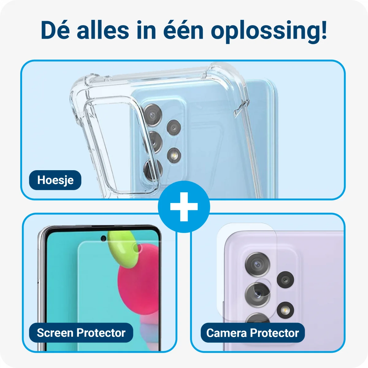 Samsung Galaxy A52 / A52s Hoesje + Screen Protector + Camera Protector afbeelding 2