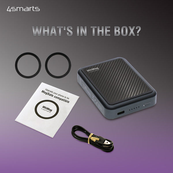 4smarts UltiMag Lucid Compacte MagSafe Powerbank 5.000 mAh Zwart afbeelding 11