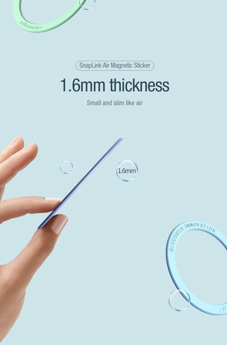 Nillkin SnapLink Air MagSafe Sticker voor Telefoonhoesjes Wit afbeelding 5